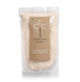 Conscious Food Whole Wheat Flour Natural+Chakki-Ground  Pack  500 grams